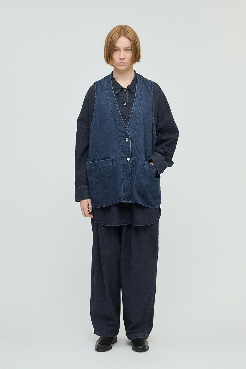 mizuiro ind(ミズイロインド)｜デニムベスト/フェード の通販