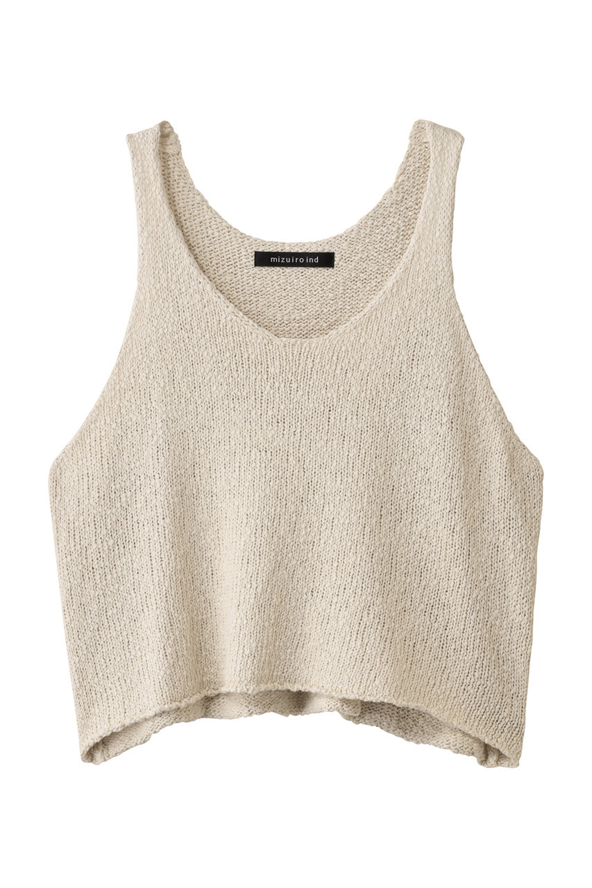 mizuiro ind Lily-yarn vest ベスト (ivory, F) ミズイロインド ELLE SHOP mizuiro ind Lily-yarn vest ベスト (ivory, F) ミズイロインド ELLE SHOP