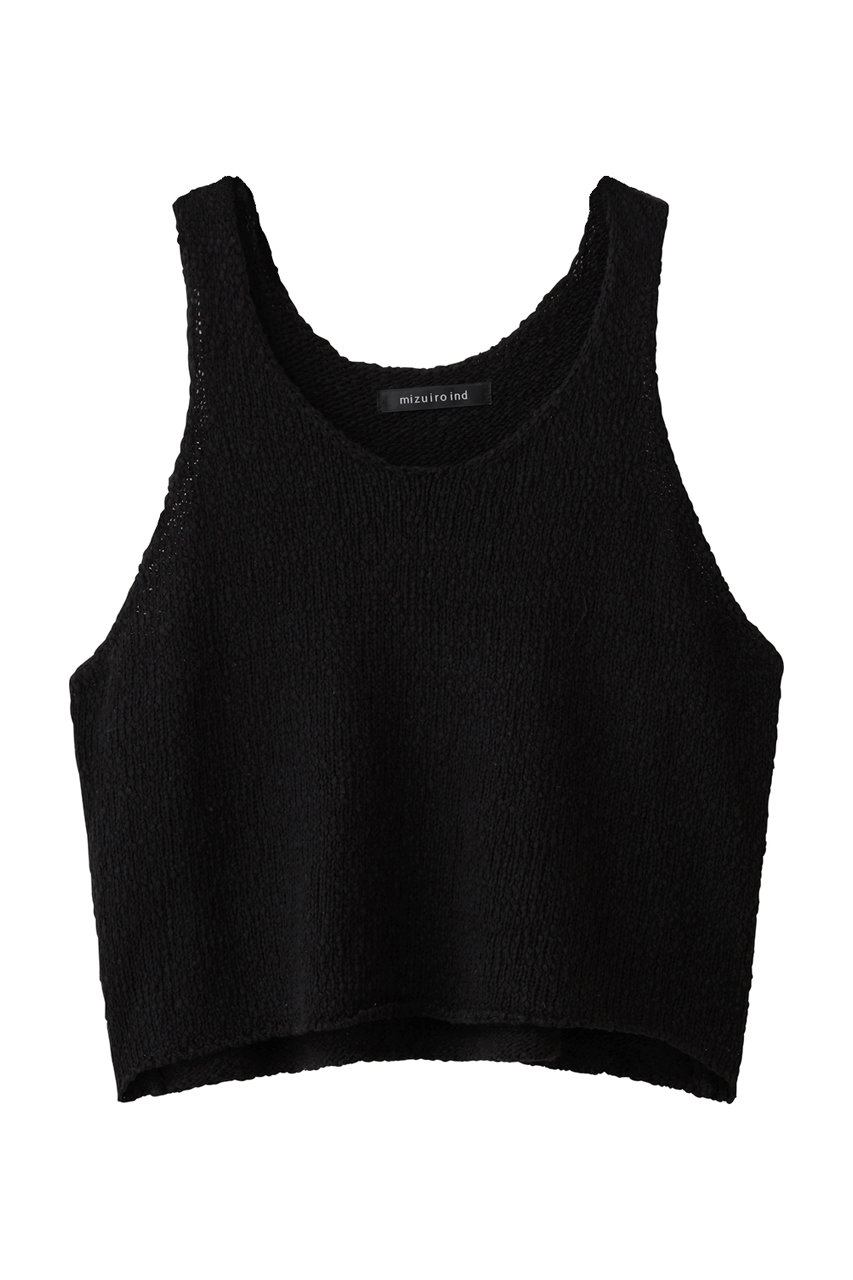 mizuiro ind Lily-yarn vest ベスト (black, F) ミズイロインド ELLE SHOP mizuiro ind Lily-yarn vest ベスト (black, F) ミズイロインド ELLE SHOP