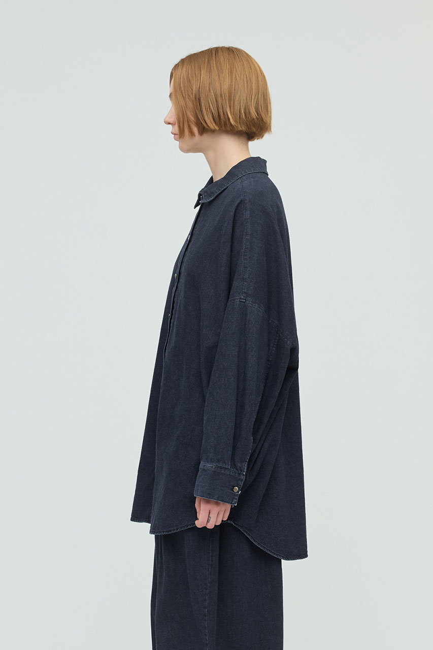 mizuiro ind(ミズイロインド)｜デニムワイドシャツ/ワンウォッシュ の