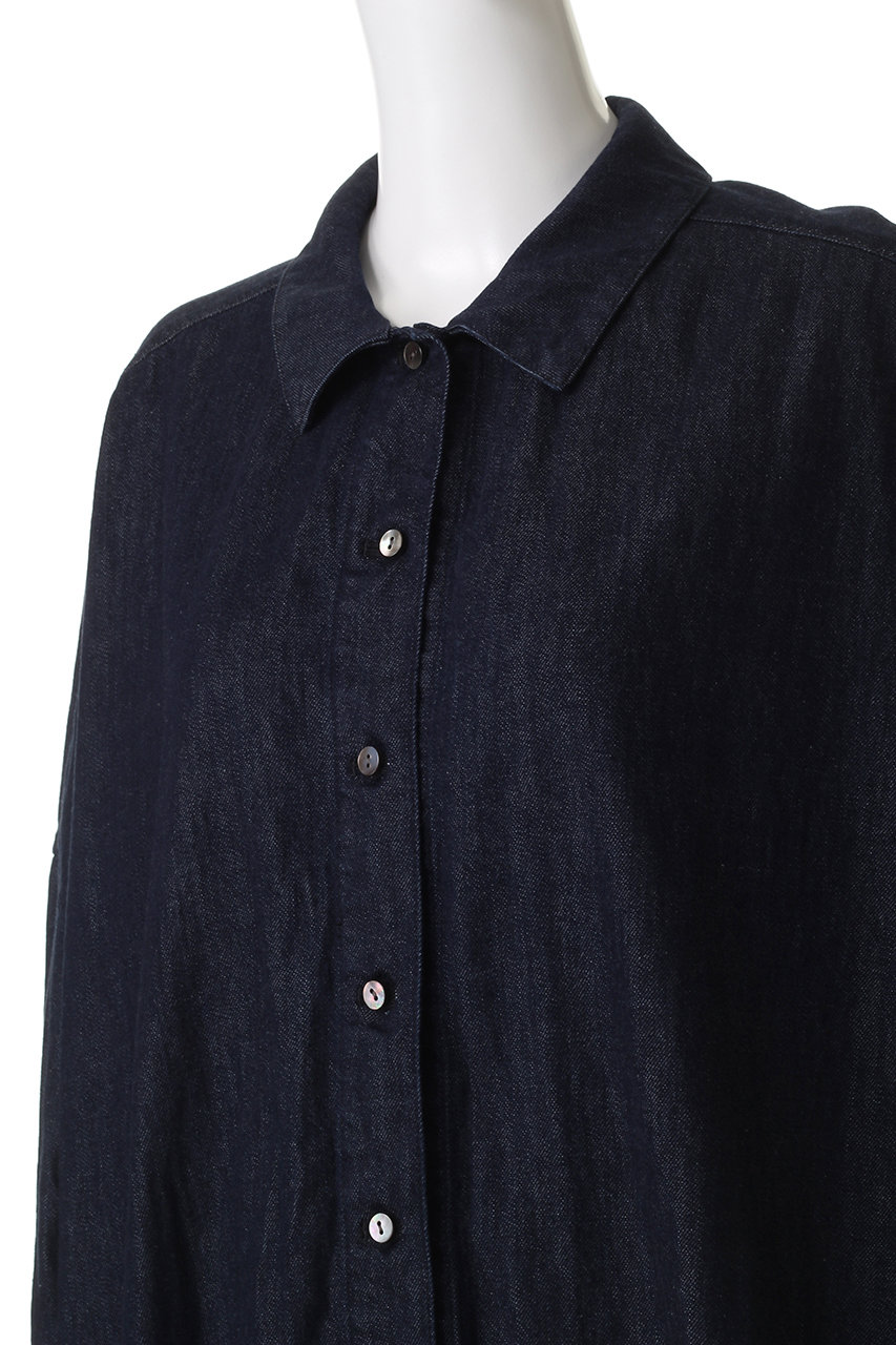 mizuiro ind(ミズイロインド)｜デニムワイドシャツ/ワンウォッシュ の