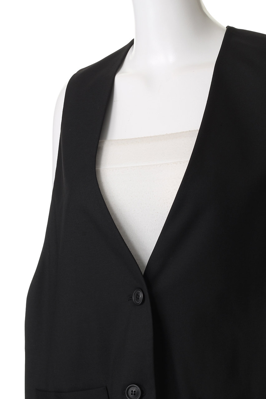 mizuiro ind(ミズイロインド)｜ディープVネックワイドベスト/ivory の