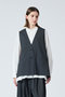 ディープVネックワイドベスト ミズイロインド/mizuiro ind