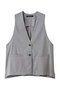 ディープVネックワイドベスト ミズイロインド/mizuiro ind l.grayA