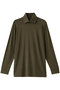 シャツカラーハイネックプルオーバー ミズイロインド/mizuiro ind khaki