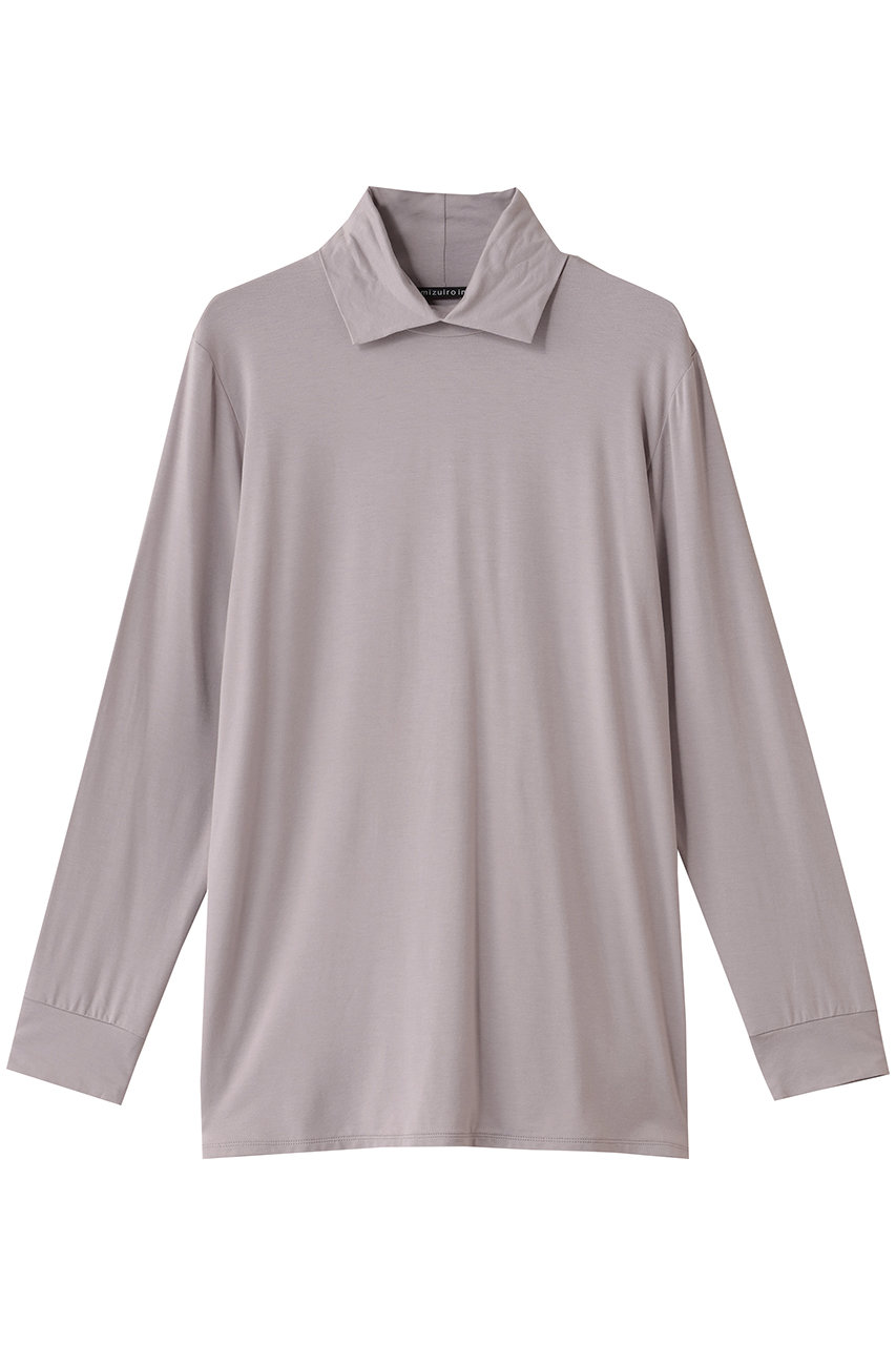 mizuiro ind shirt collar high neck P/O プルオーバー (l.gray, F) ミズイロインド ELLE SHOP mizuiro ind shirt collar high neck P/O プルオーバー (l.gray, F) ミズイロインド ELLE SHOP