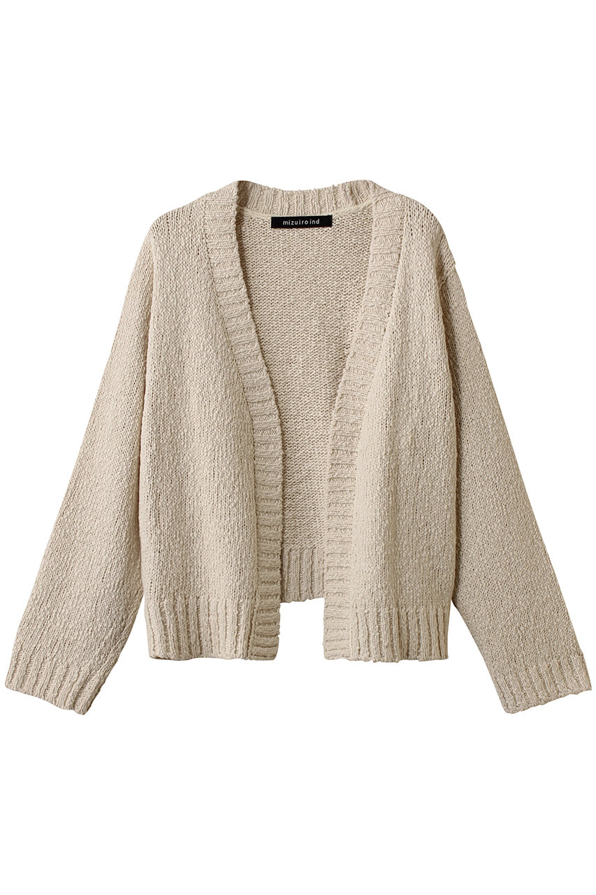 mizuiro ind Lily-yarn V neck C/D カーディガン (ivory, F) ミズイロインド ELLE SHOP mizuiro ind Lily-yarn V neck C/D カーディガン (ivory, F) ミズイロインド ELLE SHOP