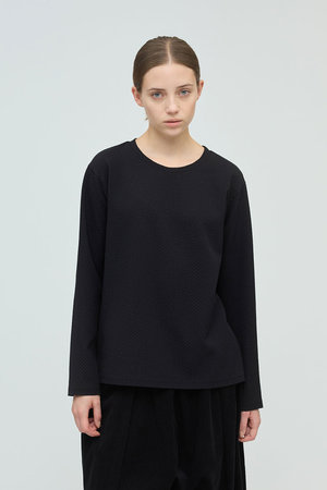 ミズイロインド/mizuiro indのジャカードクルーネックプルオーバー(110400/110403)