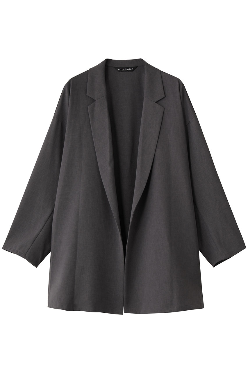 mizuiro ind tailored shirt JK ジャケット (gray, F) ミズイロインド ELLE SHOP mizuiro ind tailored shirt JK ジャケット (gray, F) ミズイロインド ELLE SHOP