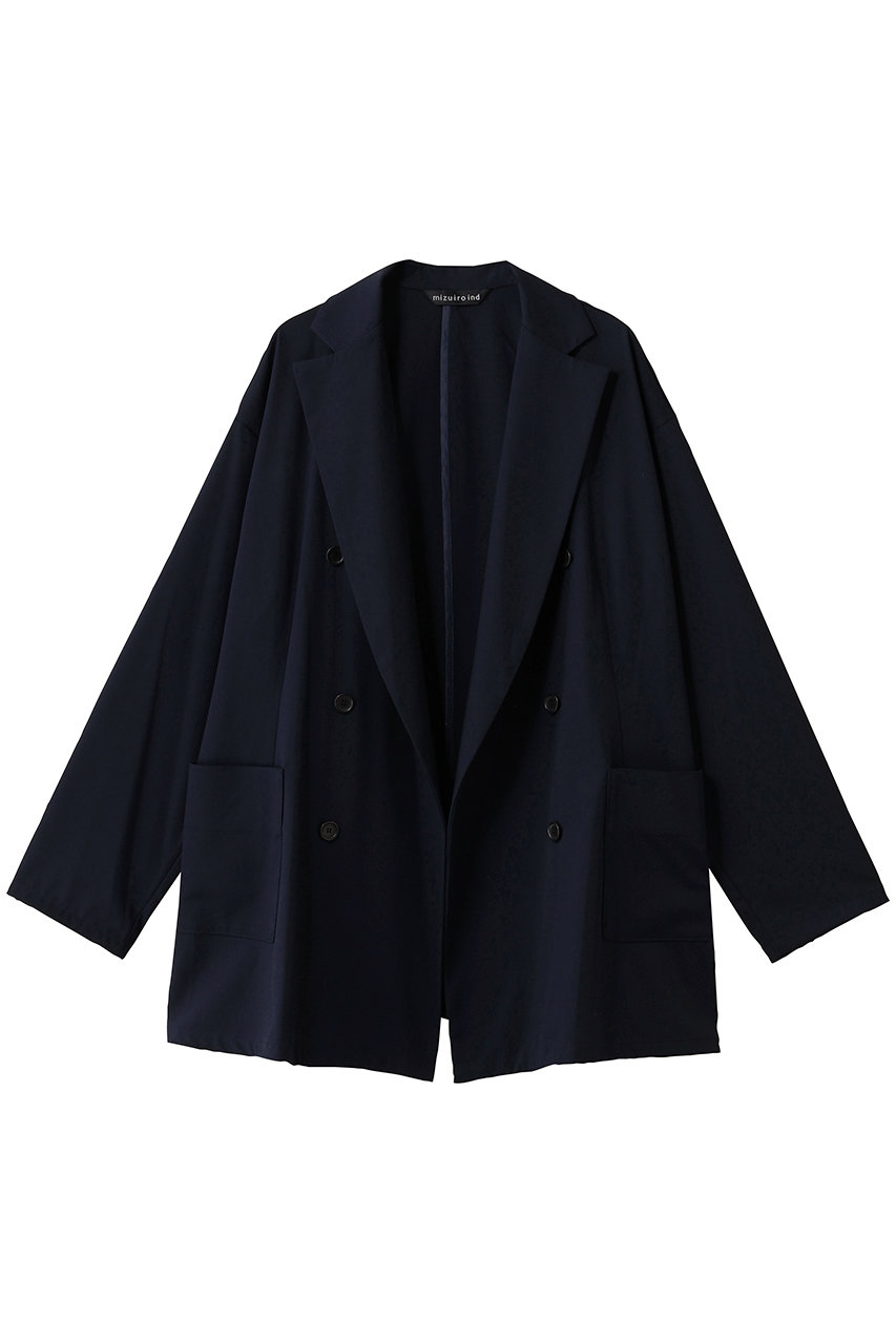 mizuiro ind double breasted shit JK ジャケット (navy, F) ミズイロインド ELLE SHOP mizuiro ind double breasted shit JK ジャケット (navy, F) ミズイロインド ELLE SHOP