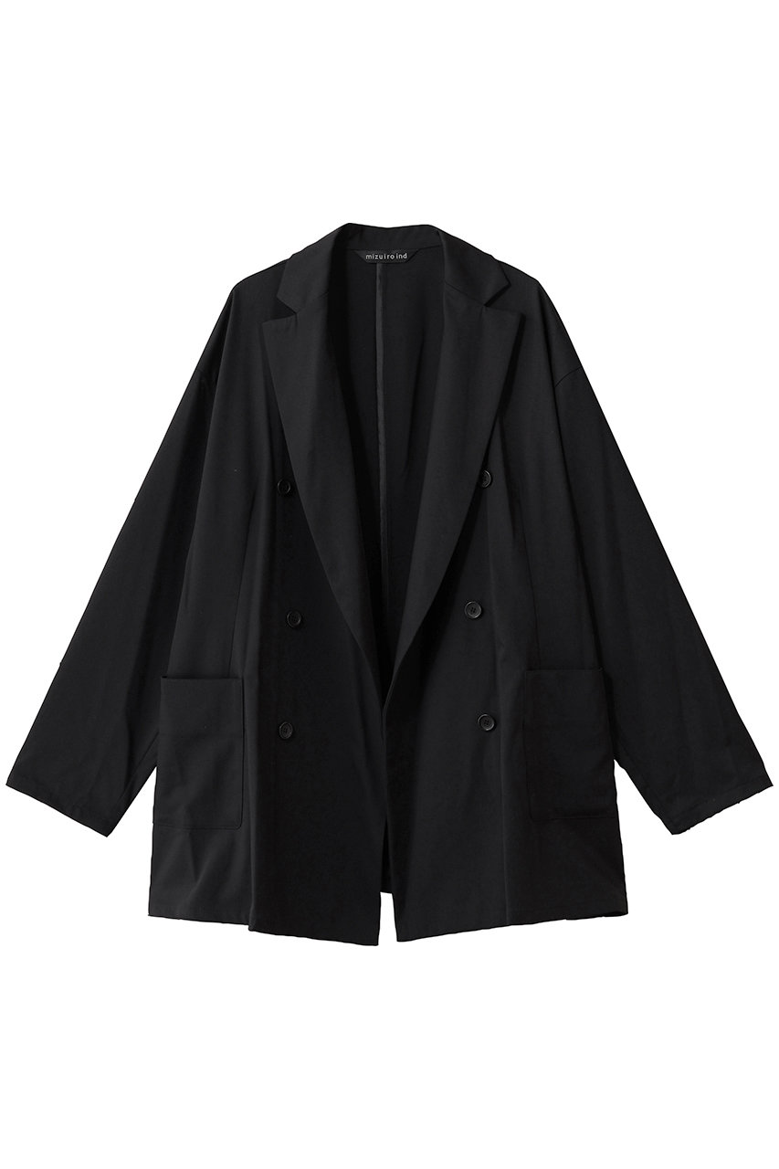 mizuiro ind double breasted shit JK ジャケット (black, F) ミズイロインド ELLE SHOP mizuiro ind double breasted shit JK ジャケット (black, F) ミズイロインド ELLE SHOP