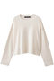 クルーネックワイドニットクロシェ ミズイロインド/mizuiro ind ivory