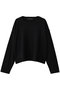 クルーネックワイドニットクロシェ ミズイロインド/mizuiro ind black