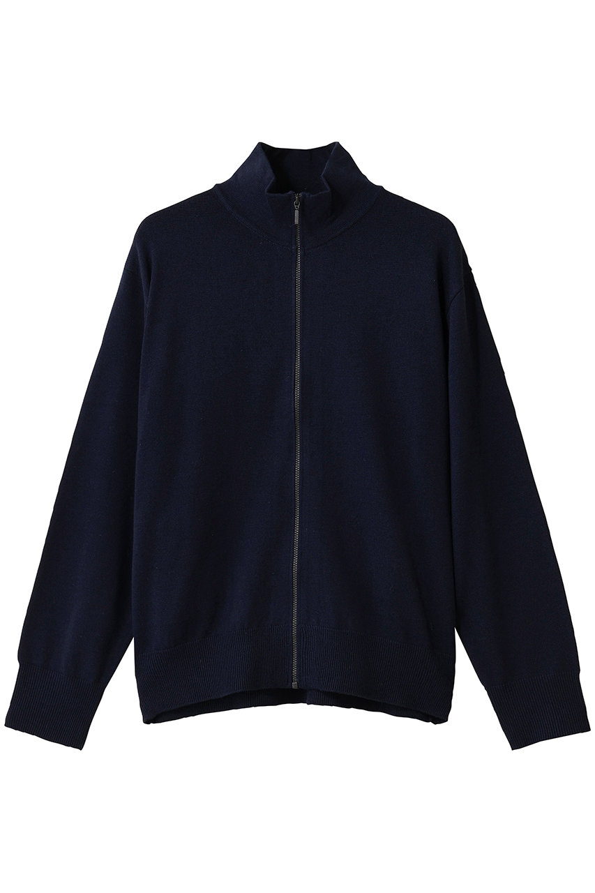 mizuiro ind high neck zip C/D カーディガン (navy, F) ミズイロインド ELLE SHOP mizuiro ind high neck zip C/D カーディガン (navy, F) ミズイロインド ELLE SHOP