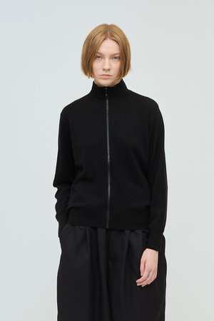 ミズイロインド/mizuiro indのhigh neck zip  C/D カーディガン(110300/110303)