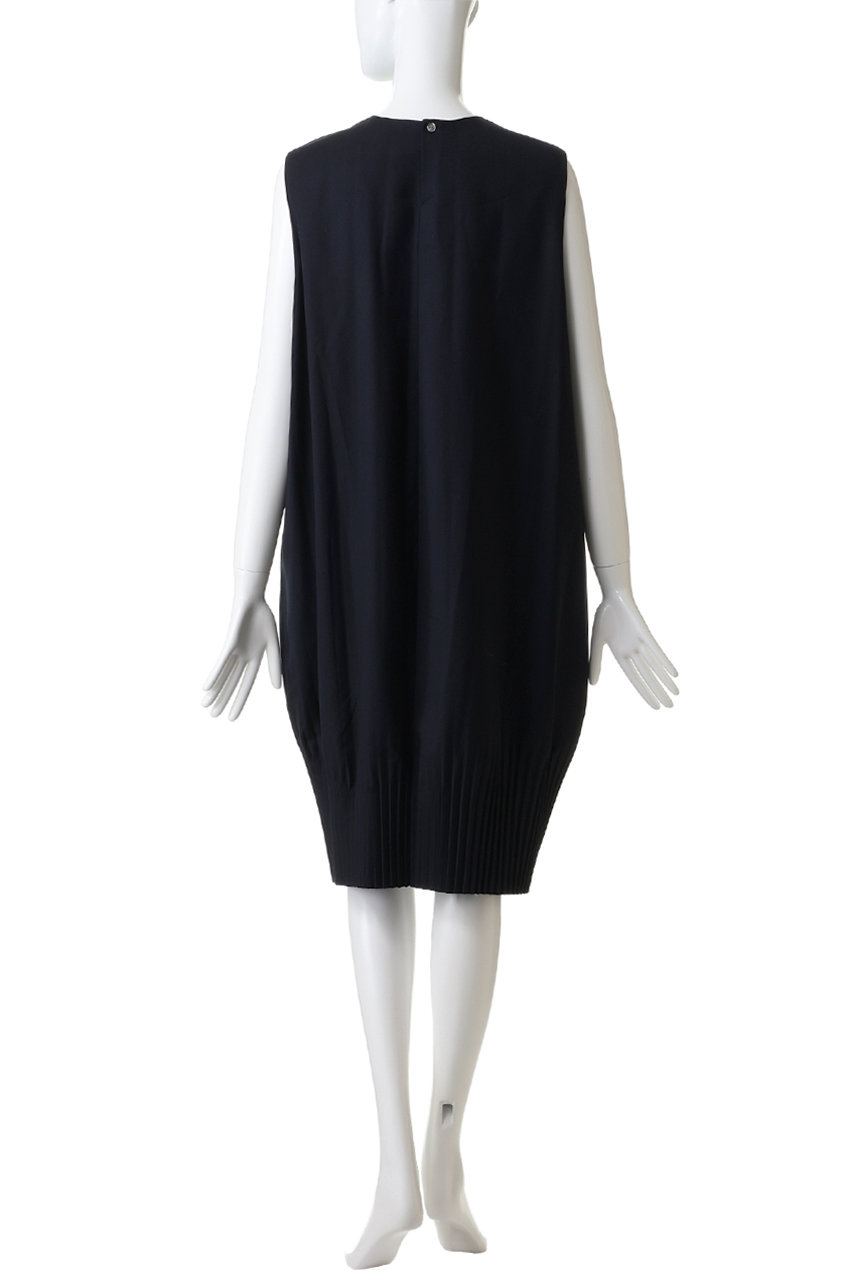 mizuiro ind(ミズイロインド)｜プリーツヘムノースリーブワンピース