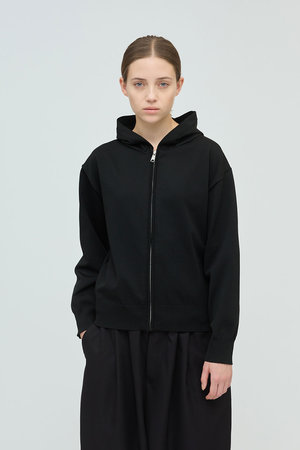 ミズイロインド/mizuiro indのzip hooded knit P/O プルオーバー(110300/110304)