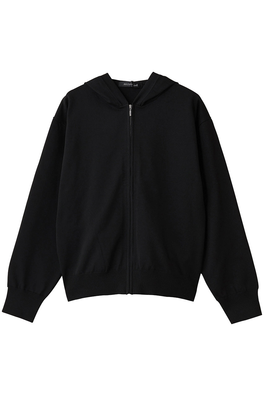 mizuiro ind zip hooded knit P/O プルオーバー (black, F) ミズイロインド ELLE SHOP mizuiro ind zip hooded knit P/O プルオーバー (black, F) ミズイロインド ELLE SHOP