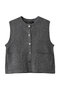 ブークレクルーネックベスト ミズイロインド/mizuiro ind c.gray