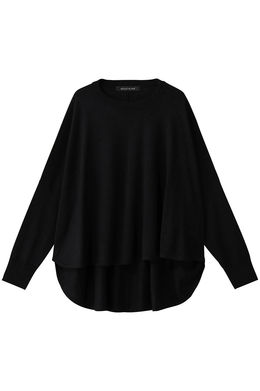 mizuiro ind front seemed cocoon P/O プルオーバー (black, F) ミズイロインド ELLE SHOP mizuiro ind front seemed cocoon P/O プルオーバー (black, F) ミズイロインド ELLE SHOP