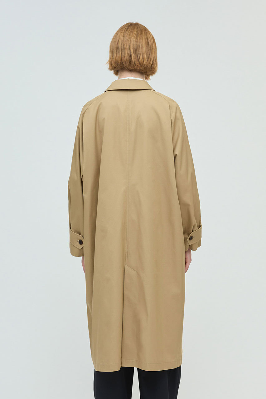 新品タグ付き　 ミズイロインド ベージュ ロングコート　ゆったりサイズ　F mizuiro ind(ミズイロインド)｜ステンカラーコート/beige の通販