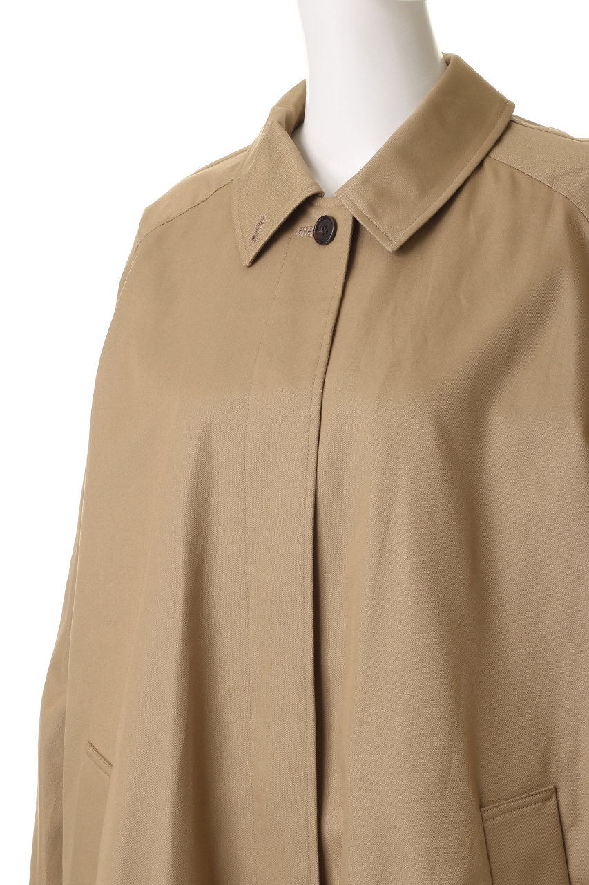 mizuiro ind ✨ステンカラーコートゆったり　比翼　春コート　Fベージュ mizuiro ind(ミズイロインド)｜ステンカラーコート/beige の通販