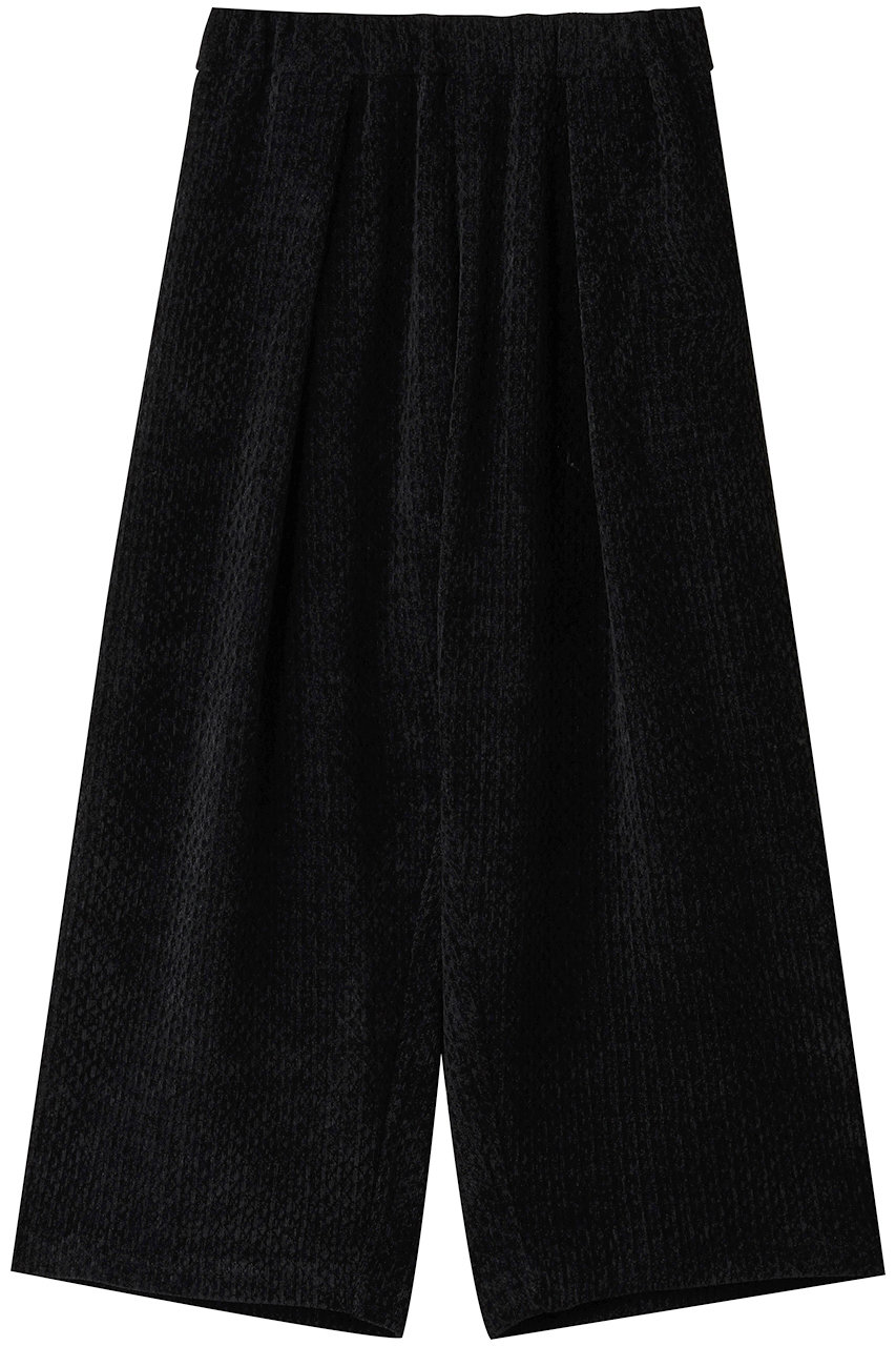 mizuiro ind velour JQ tucked PT パンツ (black, F) ミズイロインド ELLE SHOP mizuiro ind velour JQ tucked PT パンツ (black, F) ミズイロインド ELLE SHOP