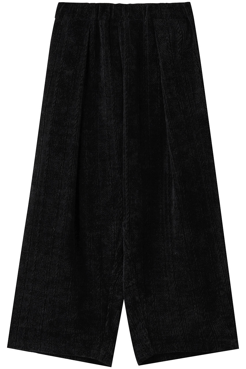 mizuiro ind velour JQ tucked PT パンツ (blackA, F) ミズイロインド ELLE SHOP mizuiro ind velour JQ tucked PT パンツ (blackA, F) ミズイロインド ELLE SHOP