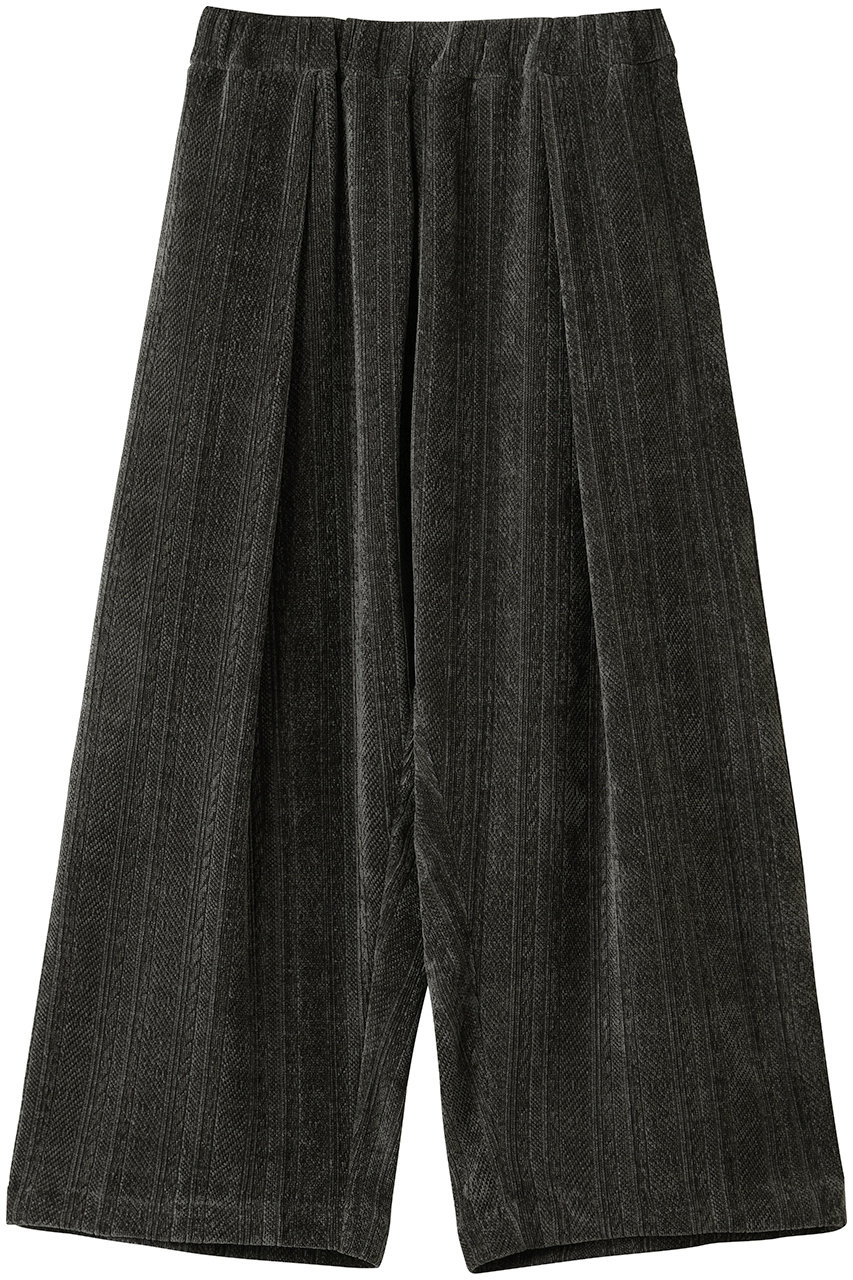 mizuiro ind velour JQ tucked PT パンツ (grayA, F) ミズイロインド ELLE SHOP mizuiro ind velour JQ tucked PT パンツ (grayA, F) ミズイロインド ELLE SHOP