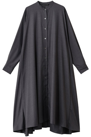 ミズイロインド/mizuiro indのT/Rスタンドカラーフレアワンピース(110500/110503)