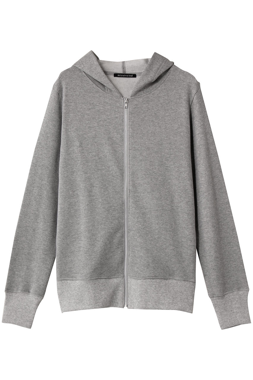 mizuiro ind brushed back zip hoodie フーディー (gray, F) ミズイロインド ELLE SHOP mizuiro ind brushed back zip hoodie フーディー (gray, F) ミズイロインド ELLE SHOP