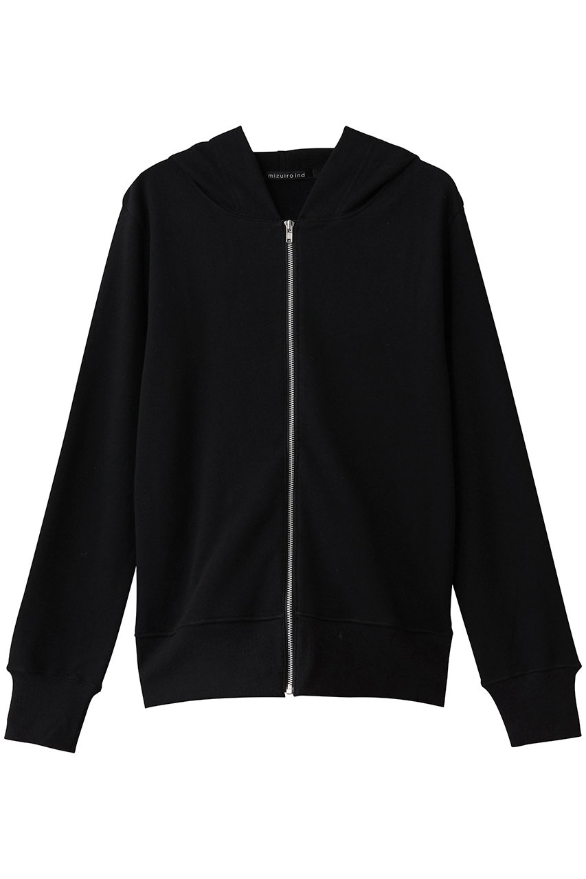 mizuiro ind brushed back zip hoodie フーディー (black, F) ミズイロインド ELLE SHOP mizuiro ind brushed back zip hoodie フーディー (black, F) ミズイロインド ELLE SHOP
