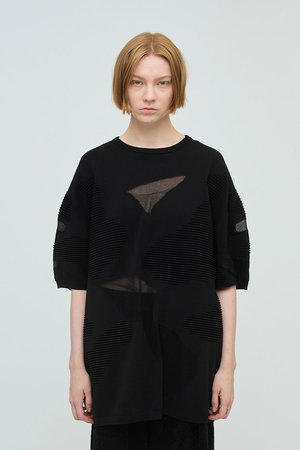 ミズイロインド/mizuiro indのシアーパターンチュニック(110500/110505)