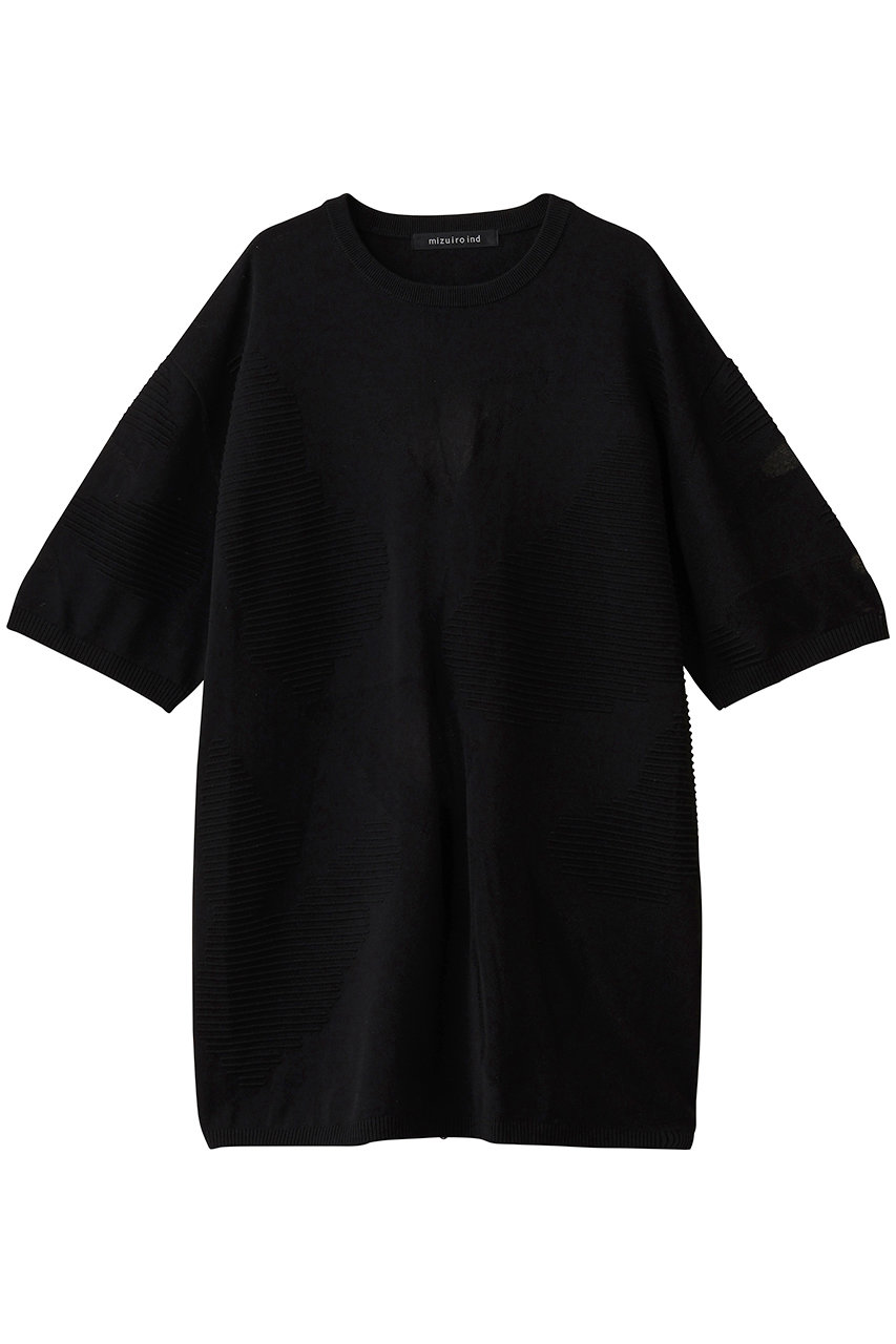 mizuiro ind sheer pattern tunic チュニック (black, F) ミズイロインド ELLE SHOP