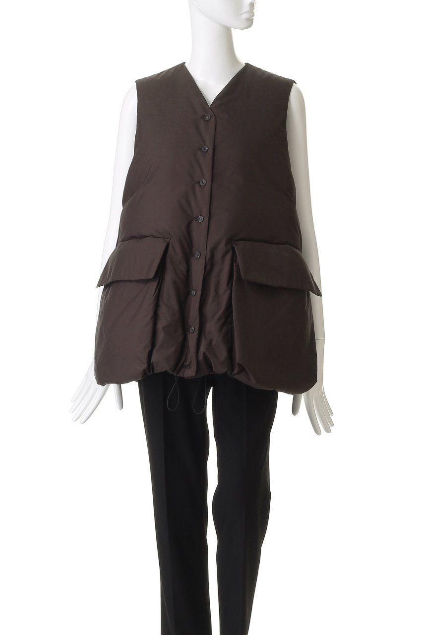 mizuiro ind(ミズイロインド)｜down vest ベスト/brown の通販