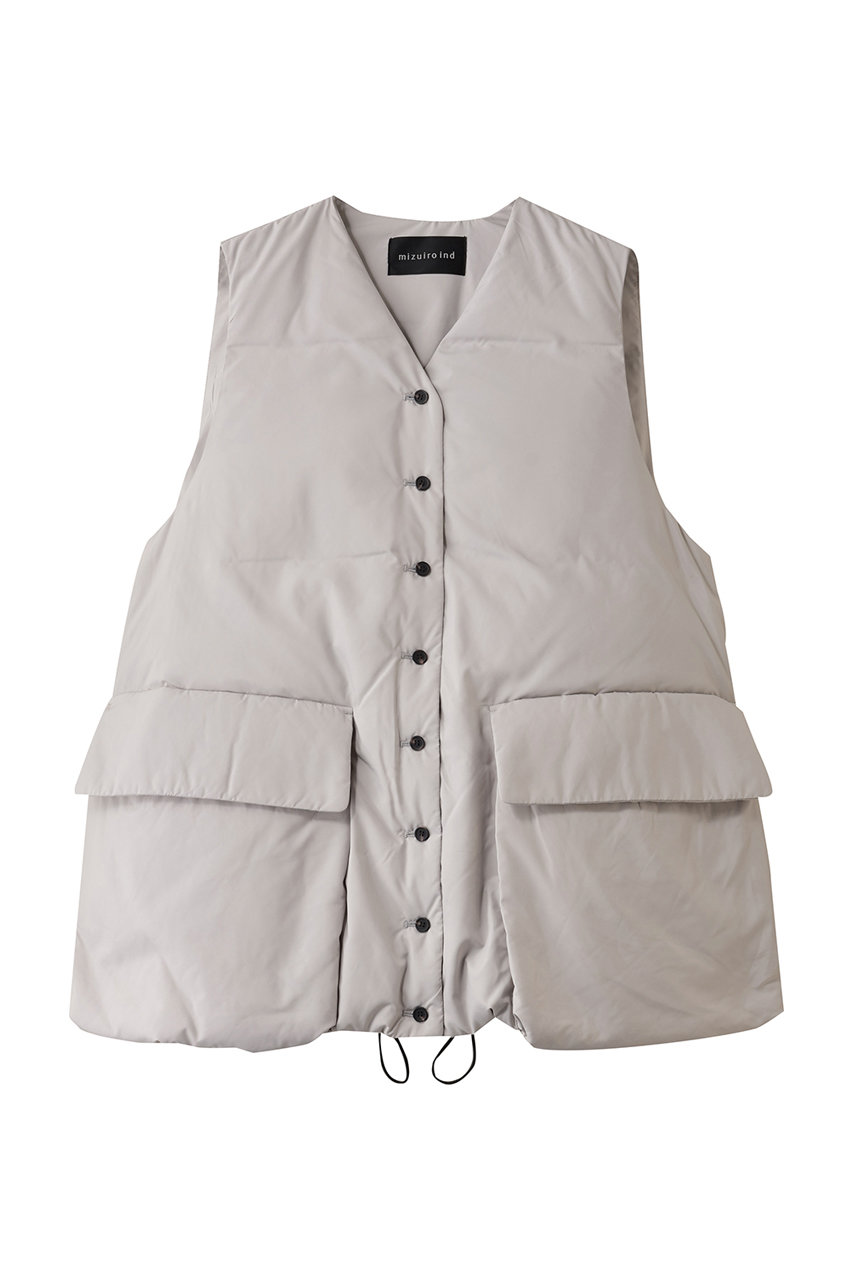 mizuiro ind down vest ベスト (l.gray, F) ミズイロインド ELLE SHOP mizuiro ind down vest ベスト (l.gray, F) ミズイロインド ELLE SHOP