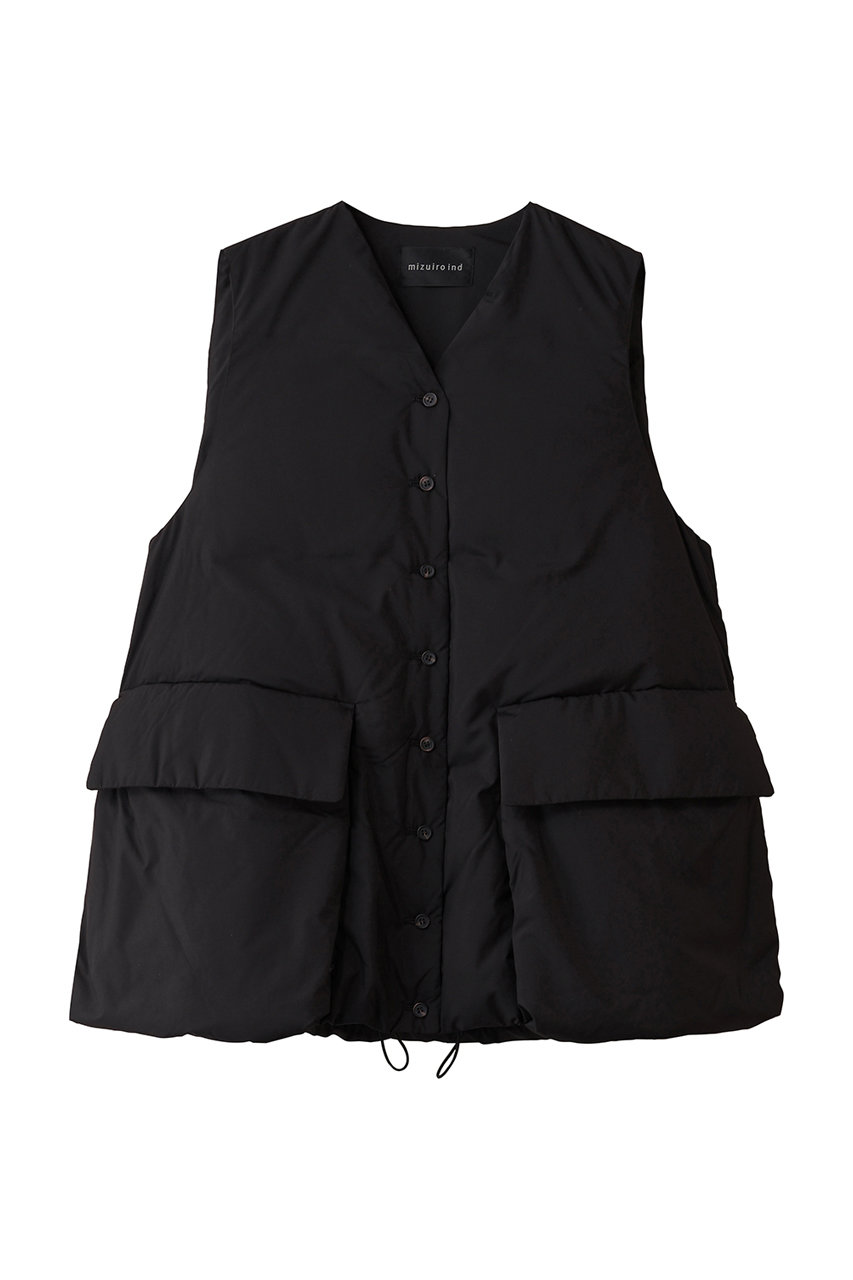 mizuiro ind down vest ベスト (black, F) ミズイロインド ELLE SHOP mizuiro ind down vest ベスト (black, F) ミズイロインド ELLE SHOP