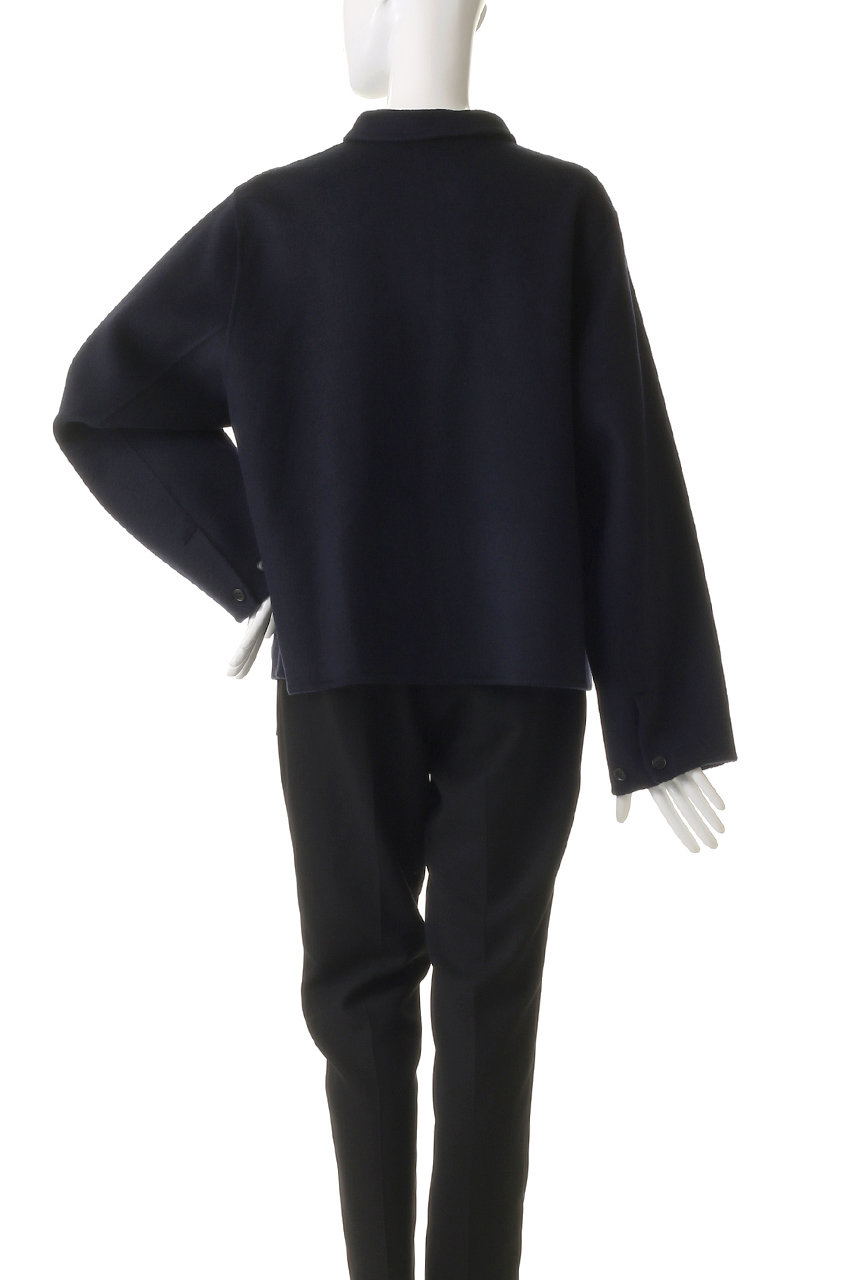 25A/W mizuiro ind ウールユーティリティジャケット。ネイビー mizuiro ind(ミズイロインド)｜ウールユーティリティジャケット/navy
