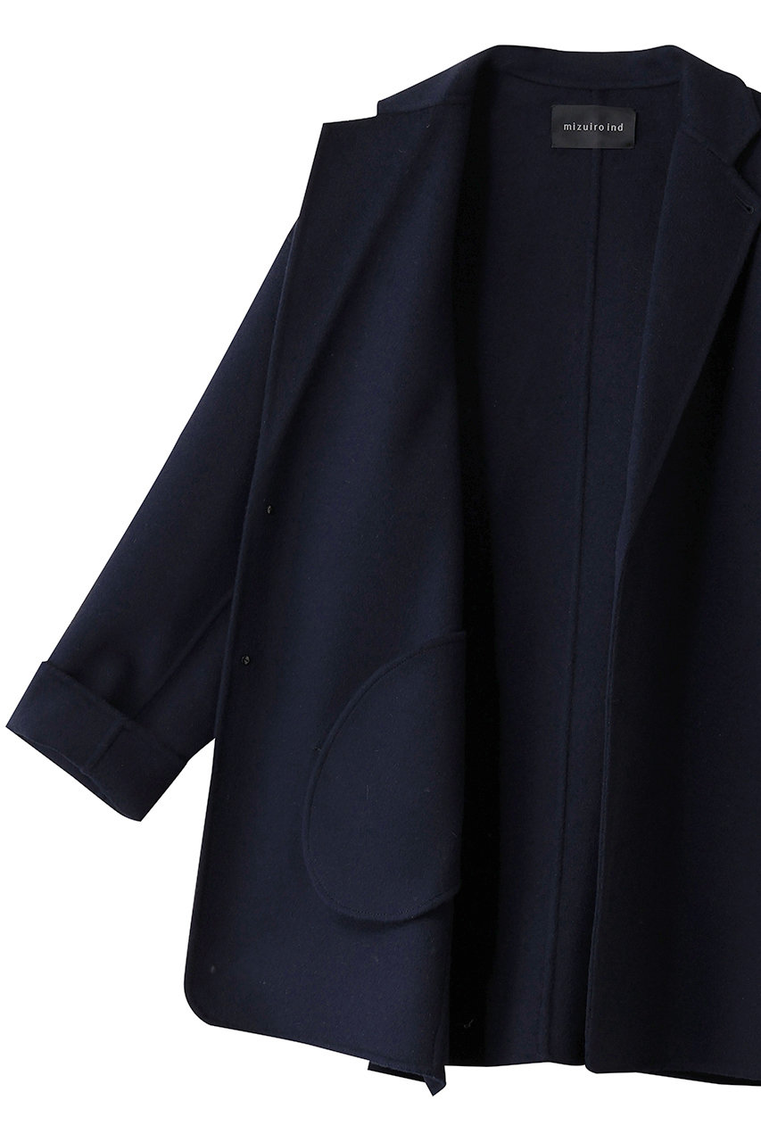 mizuiro ind(ミズイロインド)｜ウールテーラードジャケット/navy の