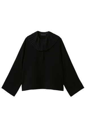 ミズイロインド/mizuiro indのプリーツカラーシャツプルオーバー(110400/110402)