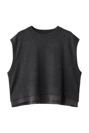 ミズイロインド/mizuiro indのchiffon frill hem vest ベスト(110300/110301)