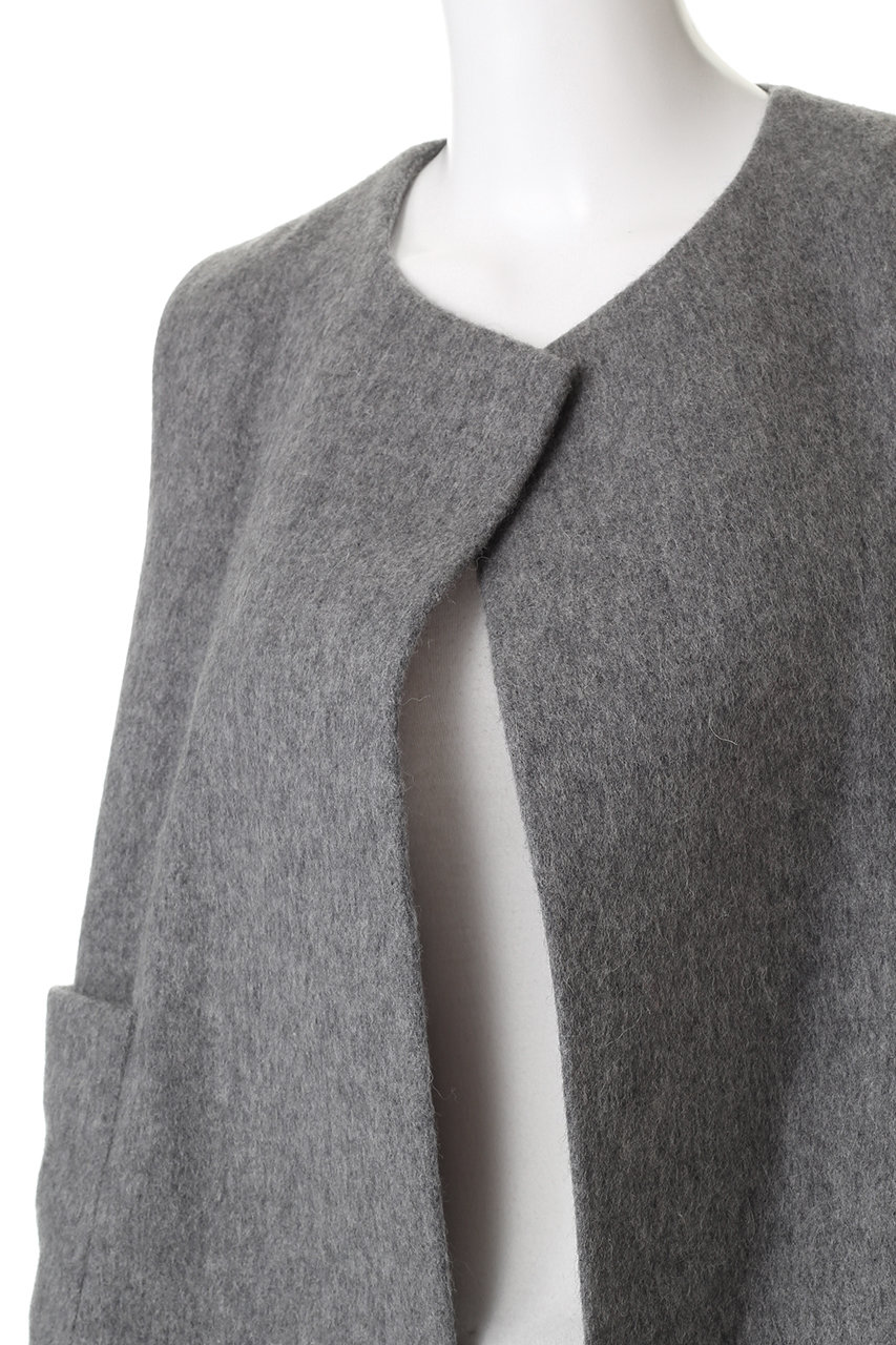 mizuiro ind(ミズイロインド)｜ポケット付きクルーネックベスト/gray