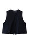 ポケット付きクルーネックベスト ミズイロインド/mizuiro ind navy