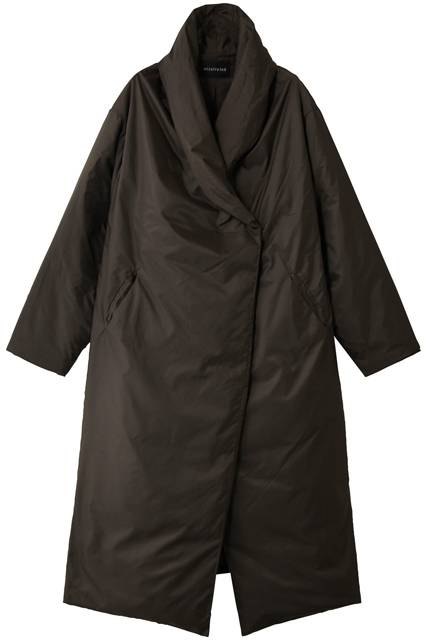 mizuiro ind drape light down CT コート (c.gray, F) ミズイロインド ELLE SHOP mizuiro ind drape light down CT コート (c.gray, F) ミズイロインド ELLE SHOP