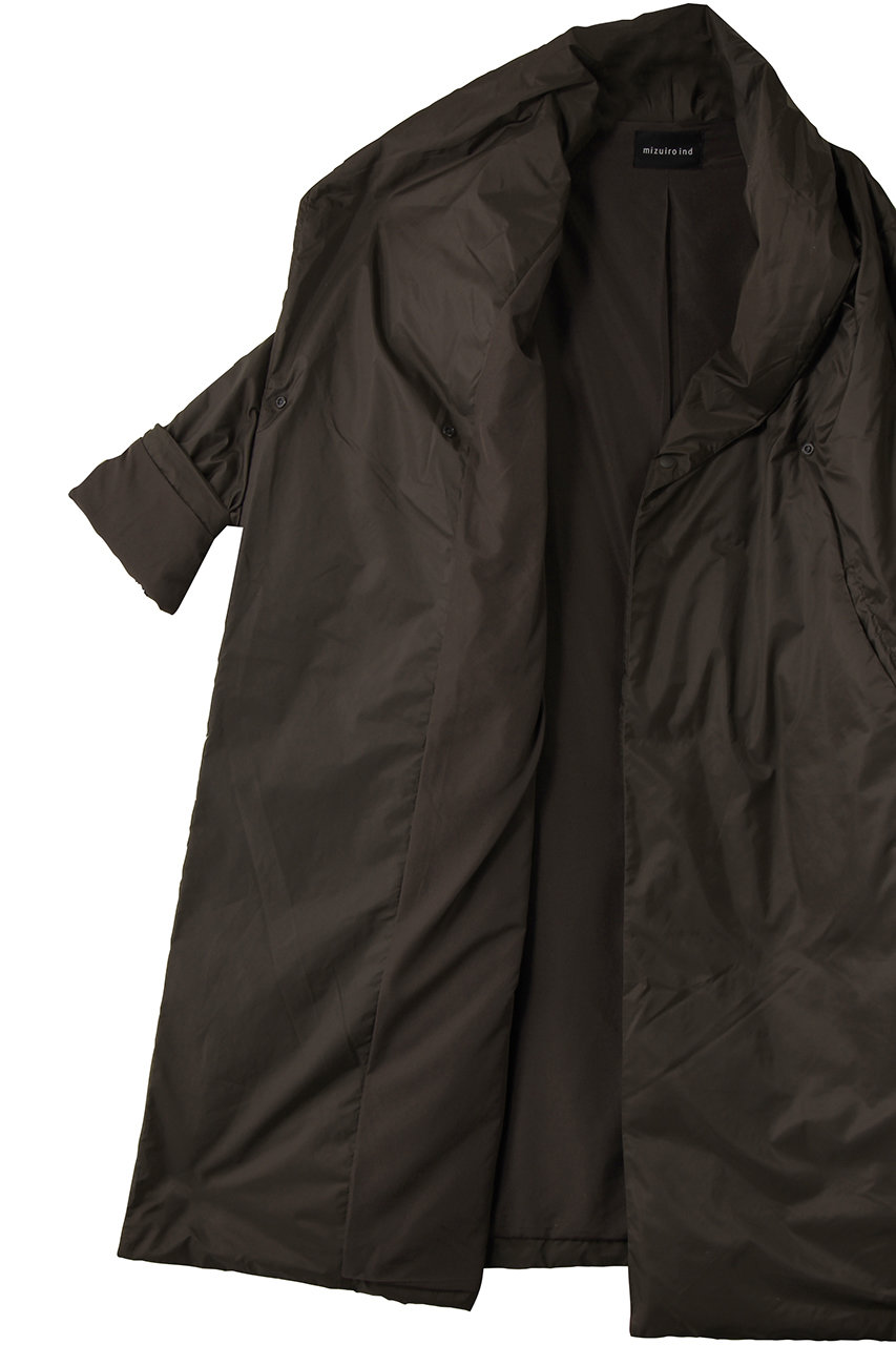 mizuiro ind(ミズイロインド)｜ドレープライトダウンコート/c.gray の