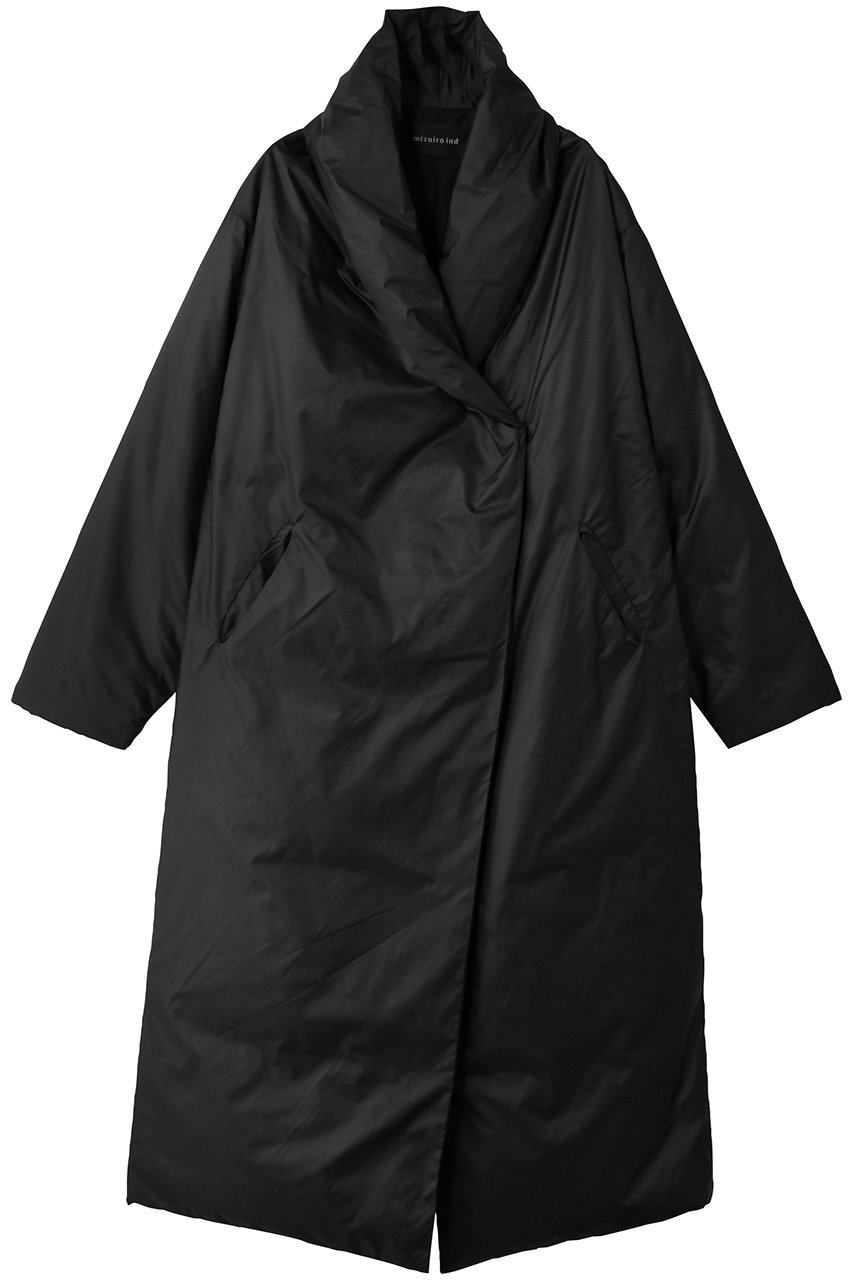 mizuiro ind drape light down CT コート (blackA, F) ミズイロインド ELLE SHOP mizuiro ind drape light down CT コート (blackA, F) ミズイロインド ELLE SHOP
