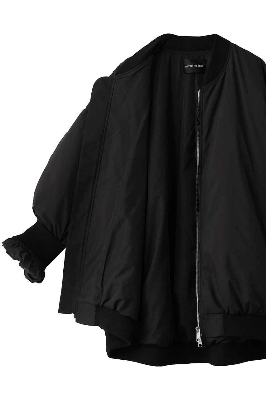 mizuiro ind(ミズイロインド)｜ワイドジップダウンブルゾン/khaki の