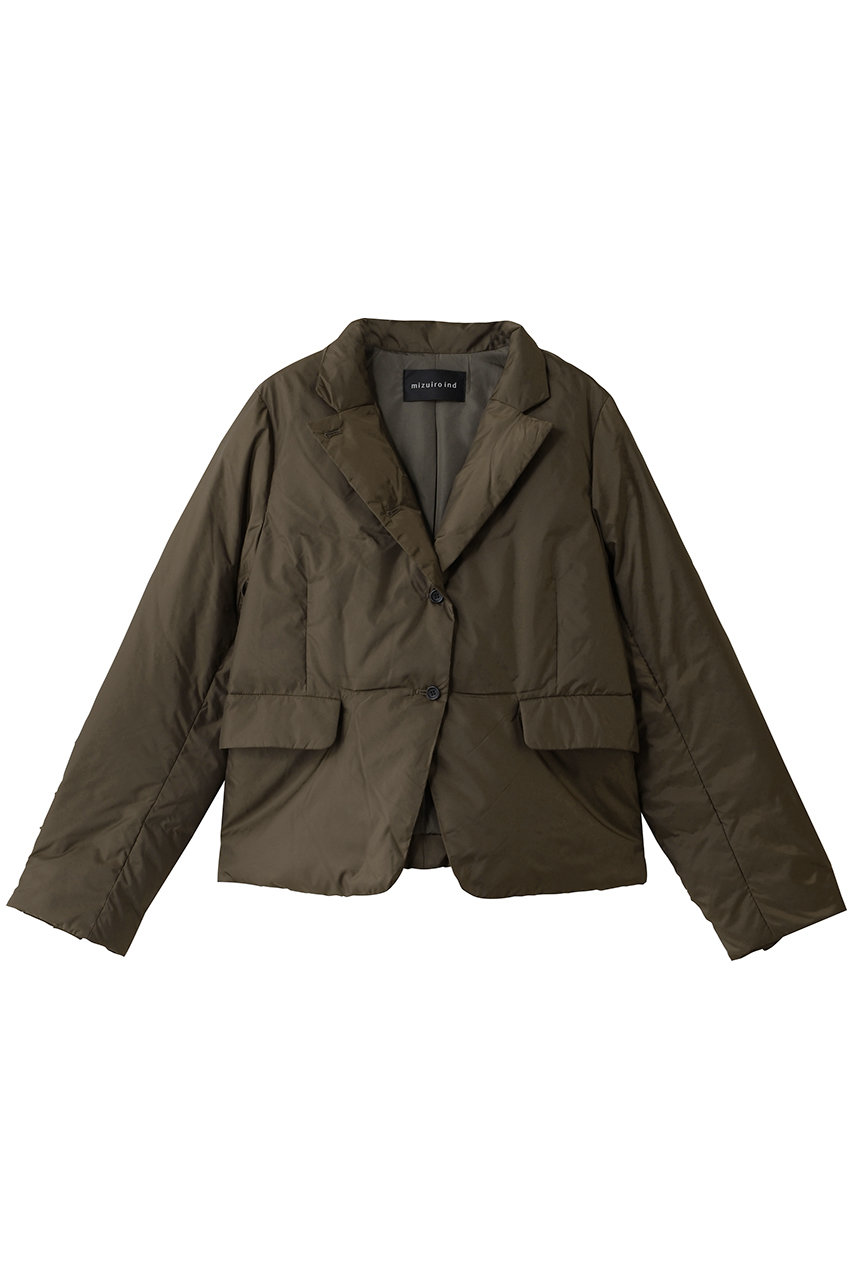 mizuiro ind down tailored JK ジャケット (khaki, F) ミズイロインド ELLE SHOP mizuiro ind down tailored JK ジャケット (khaki, F) ミズイロインド ELLE SHOP