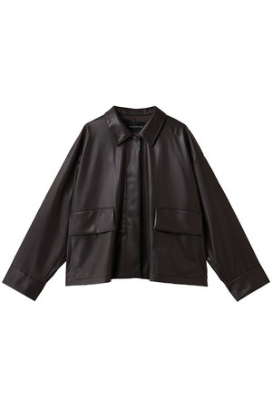 ミズイロインド/mizuiro indのsynthetic leather shirt JK ジャケット(110800/110801)