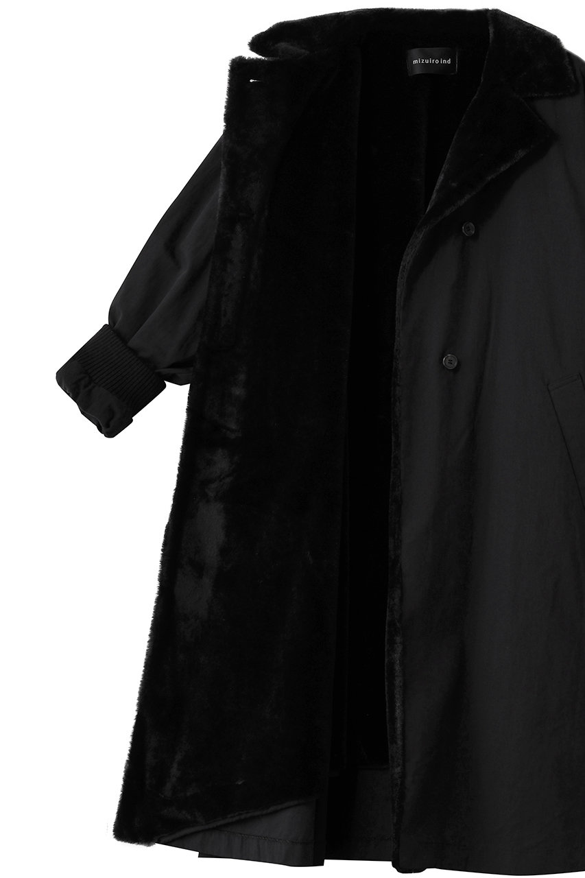 mizuiro ind(ミズイロインド)｜バックボアコート/c.gray の通販